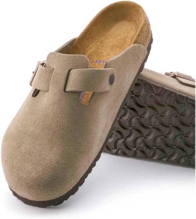 Birkenstock Sandals Boston Soft Footbed Beige Heren