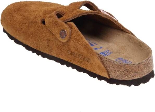 Birkenstock Boston Soft Footbed Suède Leder Brown Dames