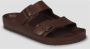Birkenstock Chocoladebruine Dubbele Band Sandalen Brown Unisex - Thumbnail 26