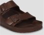 Birkenstock Chocoladebruine Dubbele Band Sandalen Brown Unisex - Thumbnail 17