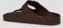 Birkenstock Chocoladebruine Dubbele Band Sandalen Brown Unisex - Thumbnail 18