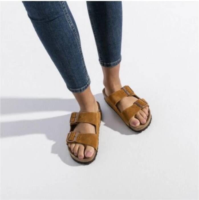 Birkenstock Zachte Mink Sandalen Bruin Heren