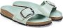 Birkenstock Madrid Big Buckle Natural Sliders Blue Dames - Thumbnail 12