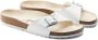 Birkenstock Klassieke Leren Slider Sandaal Bruin Dames - Thumbnail 7