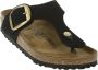 Birkenstock Zwarte Nubuck Big Buckle Slides Zwart Dames - Thumbnail 9