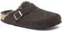 Birkenstock Boston Wool Borrego Mocha Shoes Grijs Heren - Thumbnail 4