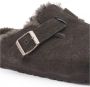 Birkenstock Boston Wool Borrego Mocha Shoes Grijs Heren - Thumbnail 7