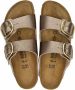 Birkenstock Satin Gesp Sandaal Beige Dames - Thumbnail 2