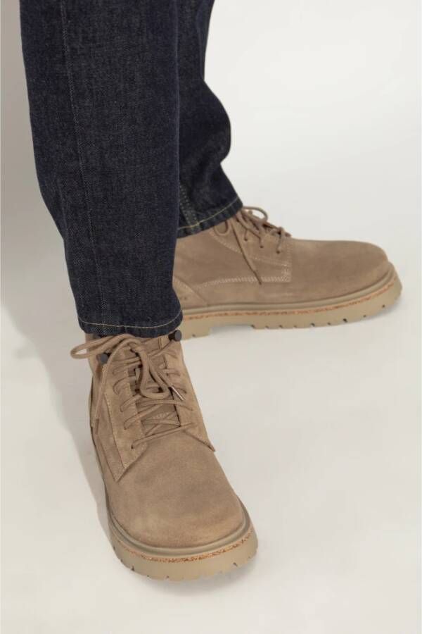 Birkenstock Highwood Lace Mid Boots Beige Dames