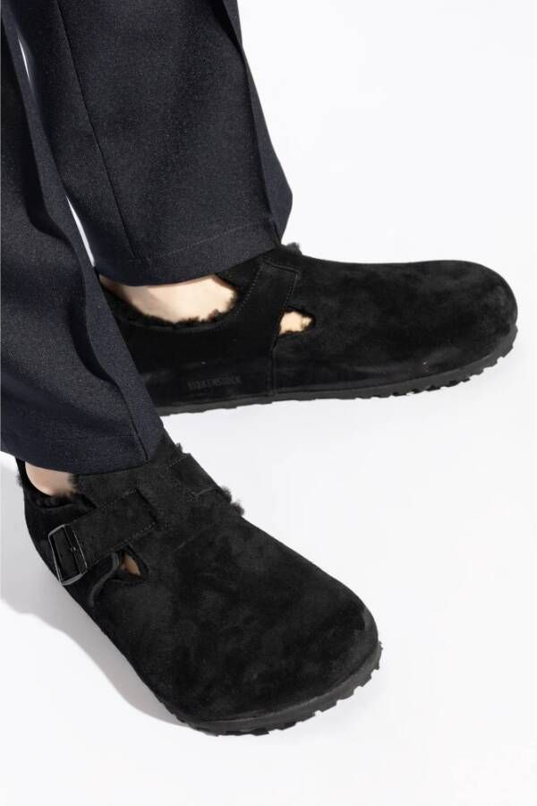 Birkenstock London Shearling Schoenen Black Heren
