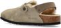 Birkenstock Beige Suède Sandalen met Shearling Voering Beige Dames - Thumbnail 11