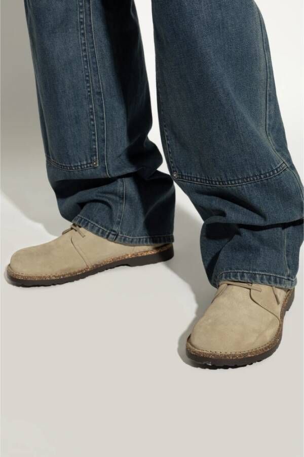 Birkenstock Uppsala Mid Suède Leren Boots Beige Heren