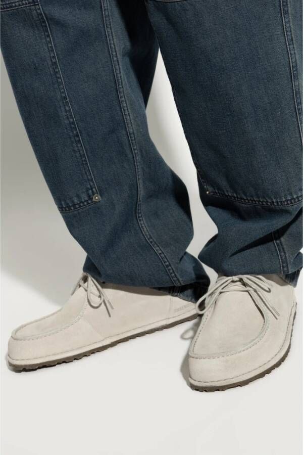 Birkenstock Utti veterschoenen Gray Heren