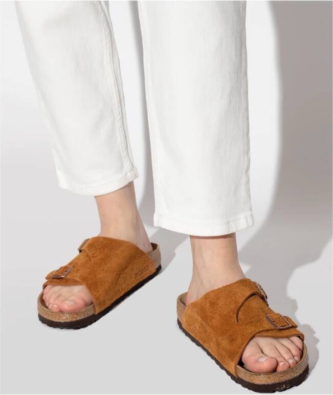 Birkenstock Schuifregelaars Bruin Dames