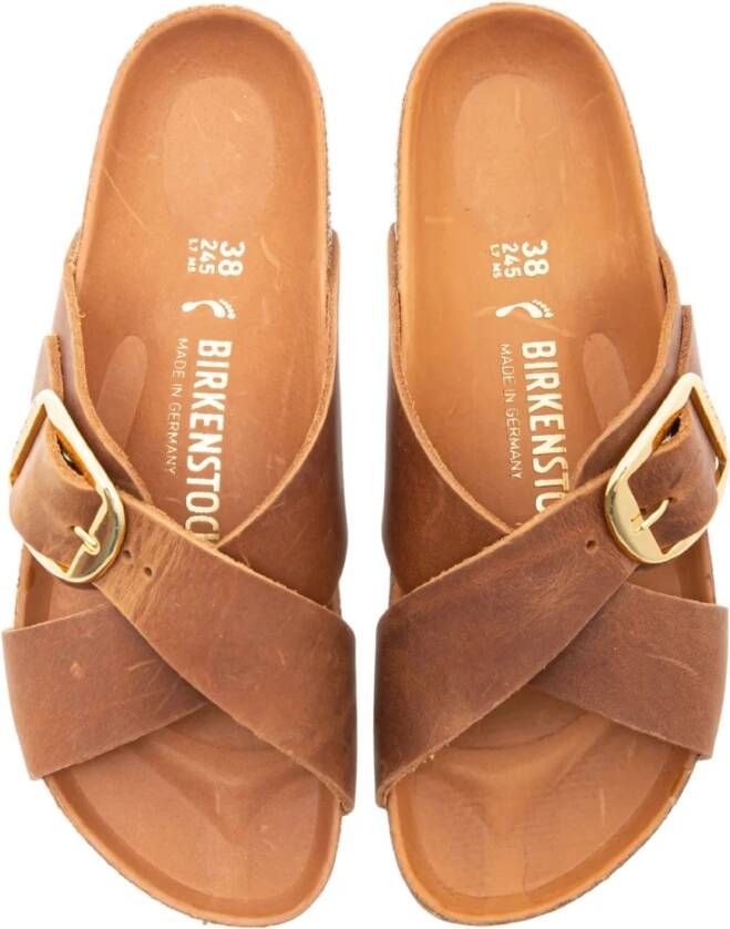 Birkenstock Schuifregelaars Bruin Dames