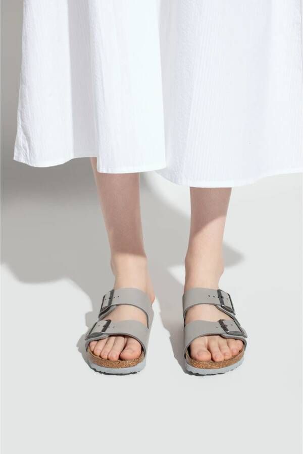 Birkenstock Schuifregelaars Grijs Dames