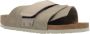 Birkenstock Anatomische Leren Sandalen met Klittenbandsluiting Beige - Thumbnail 4