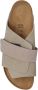 Birkenstock Anatomische Leren Sandalen met Klittenbandsluiting Beige - Thumbnail 6