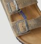 Birkenstock Slipper Arizona 1019313 Khaki Groen Vet Leer Normaal Zacht Voetbed - Thumbnail 7