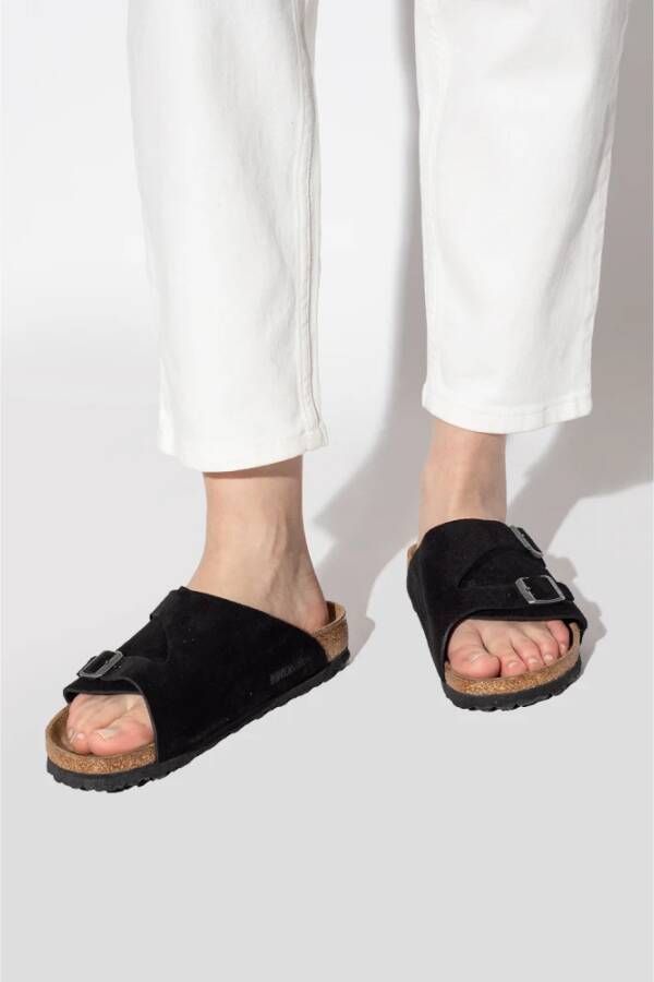 Birkenstock Schuifregelaars Zwart Dames