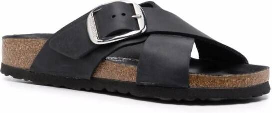 Birkenstock Schuifregelaars Zwart Dames