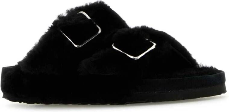 Birkenstock Shearling Arizona Slippers Black Dames