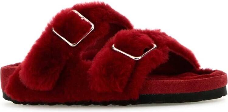 Birkenstock Shearling Arizona Slippers Red Dames