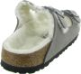 Birkenstock Arizona Shearling Slippers Stone Coin Narrow fit | Grijs | Suède - Thumbnail 103