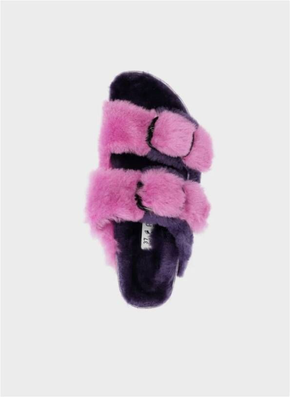 Birkenstock Shearling Gesp Sandalen
