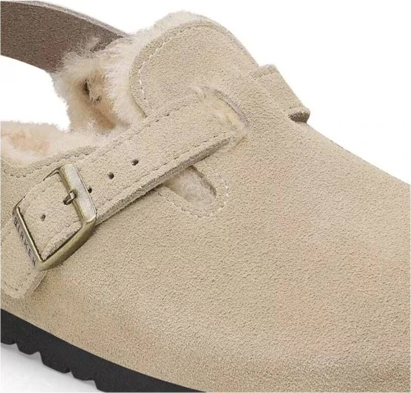 Birkenstock Schapenvacht Taupe Clogs Beige Dames
