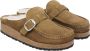 Birkenstock Suède Bontgevoerde Sandalen Brown - Thumbnail 3