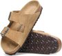 Birkenstock Arizona Lederen Slippers Beige - Thumbnail 3