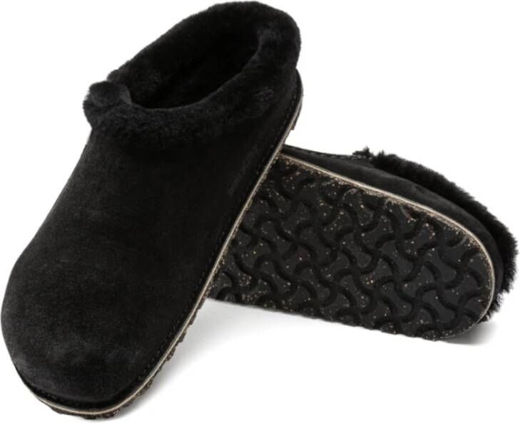 Birkenstock Zwarte Suède Slippers Black Heren