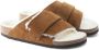 Birkenstock Shearling Kyoto Velcro Sandal Brown Heren - Thumbnail 3