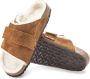 Birkenstock Shearling Kyoto Velcro Sandal Brown Heren - Thumbnail 5