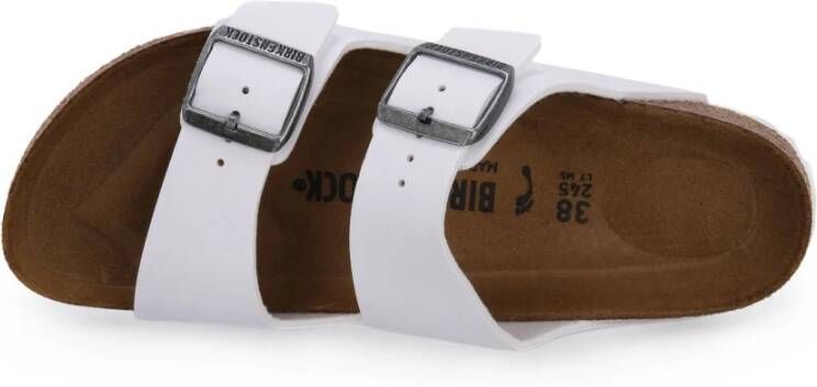 Birkenstock Witte Arizona Sliders Wit Heren