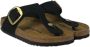 Birkenstock Zwarte Nubuck Big Buckle Slides Zwart Dames - Thumbnail 10