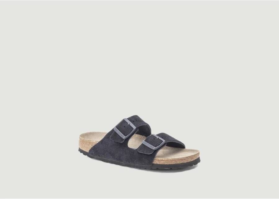 Birkenstock Comfortabele Suède Sandalen Zwart Heren