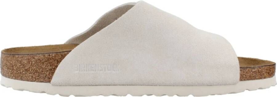Birkenstock Arizona Big Buckle Nubuck Leder Beige Dames