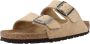 Birkenstock Arizona Suède Gestikte Slippers Beige Heren - Thumbnail 3