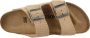 Birkenstock Arizona Suède Gestikte Slippers Beige Heren - Thumbnail 8