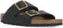 Birkenstock Zwarte Leren Sandalen Black Dames - Thumbnail 4