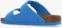 Birkenstock Vegan Arizona Rivet Logo Slippers Blue Dames - Thumbnail 6