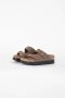Birkenstock Bruine Logo Zijgesp Sandalen Brown Dames - Thumbnail 5