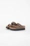 Birkenstock Bruine Logo Zijgesp Sandalen Brown Dames - Thumbnail 7