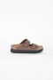 Birkenstock Bruine Logo Zijgesp Sandalen Brown Dames - Thumbnail 7