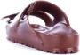 Birkenstock Chocoladebruine Dubbele Band Sandalen Brown Unisex - Thumbnail 20