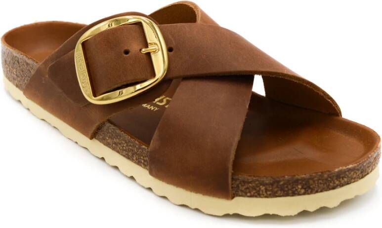 Birkenstock Sliders Bruin Dames