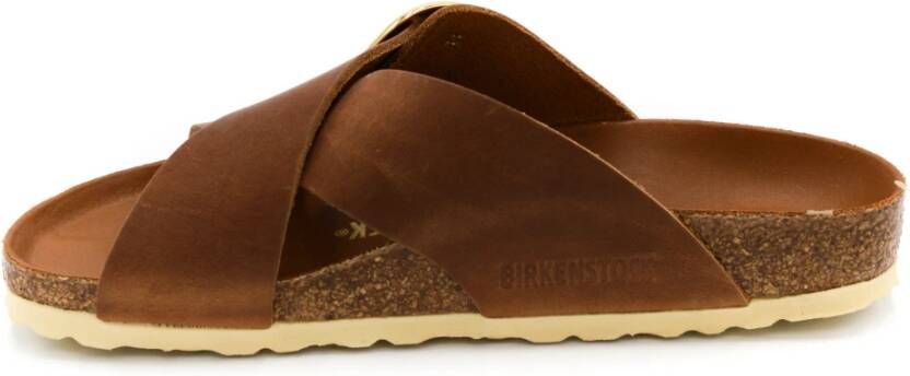 Birkenstock Sliders Bruin Dames