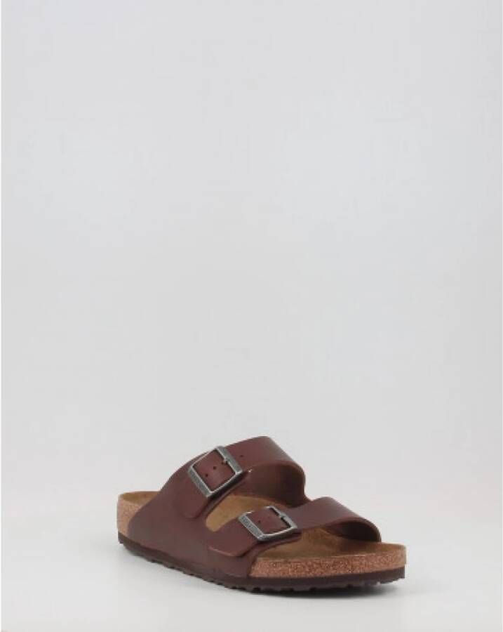 Birkenstock Vintage Wood Roast Sliders Bruin Heren